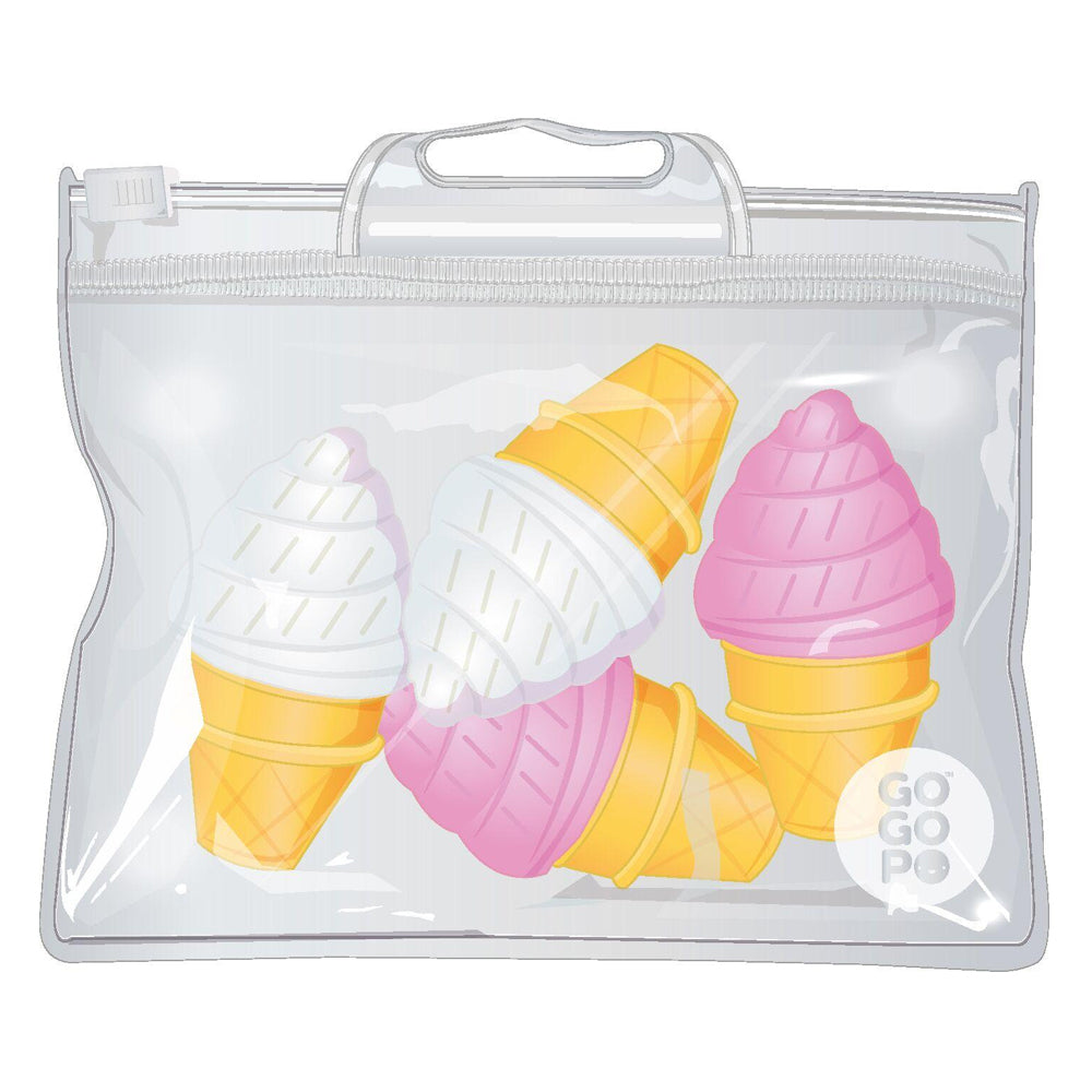 Gogopo Mini Ice Cream Cute Erasers Fun School/Office Stationery Kids Assorted — image 2