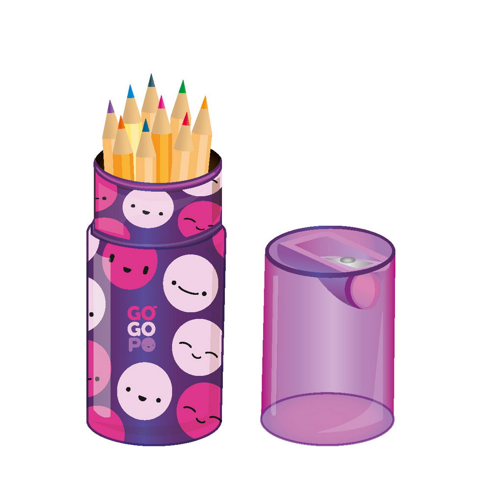 Gogopo 12 Pencils Tube Case Handy Sharpener School/Office Stationery Children — image 2
