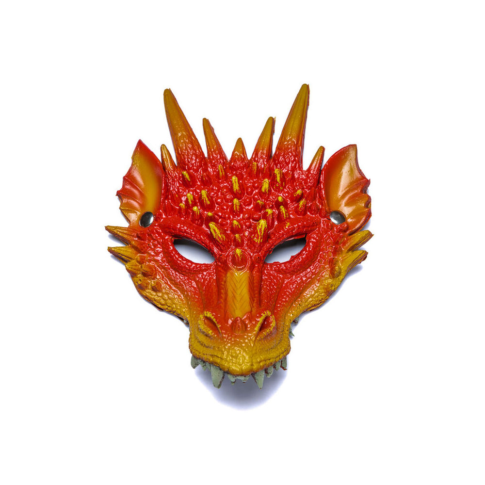 Great Pretenders Rubber Dragon Mask Kids/Children Costume Accessory 3y+ — Red