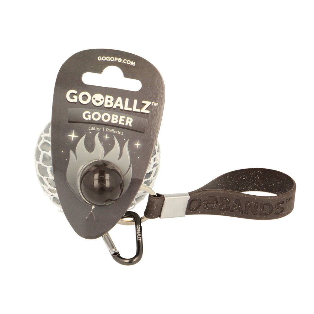 Gooballz Glitter 6.5cm Stress Ball/Wristband Keyring Clip Silicone 3y+ Assort (3 Pack) — image 2