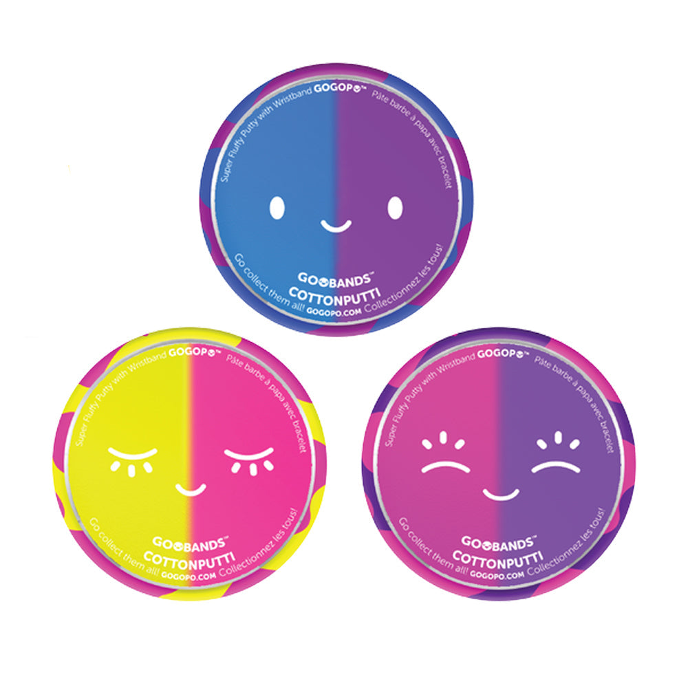 Goobandz Goobands Fluffiputti Toocolour 7cm Slime Stretch Stress Relief Toys 3y+ Asst (3 Pack)