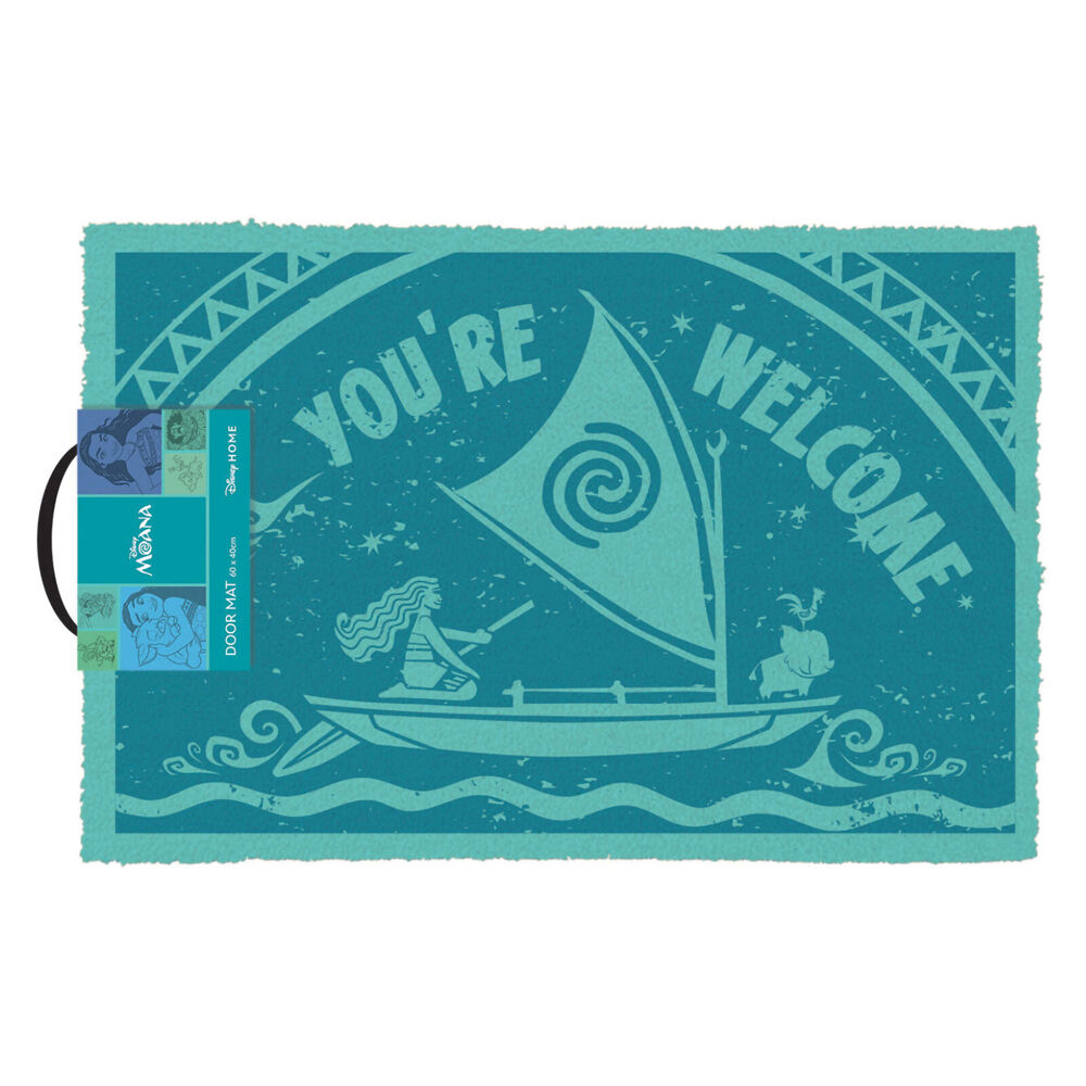 Disney Moana You're Welcome Doormat 40x60cm Home Frontdoor Rug/Mat Blue