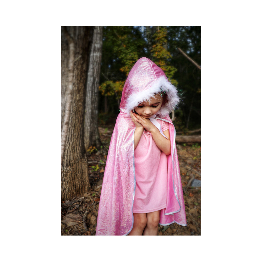Great Pretenders Sz 4-6 Glitter Princess Hooded Cape Costume Pink Kids 3y+ — image 5