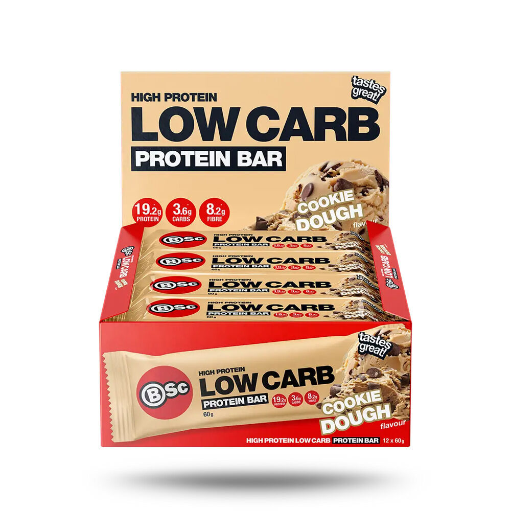 BSc 12PK BSc High Protein Low Carb Bar No Added Sugar 60g Serve Cookie Dough (2 Pack) — image 2