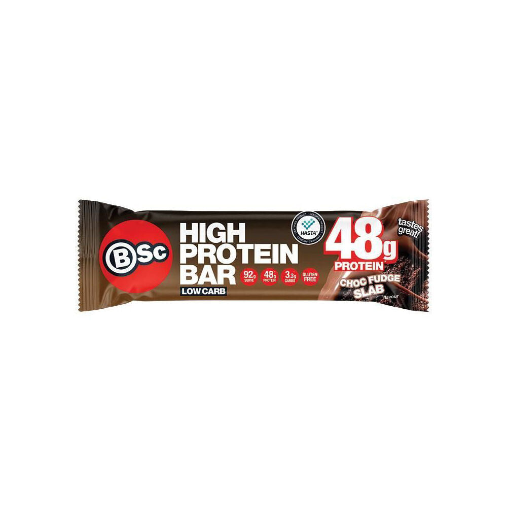 BSc 48g High Protein Low Carb Bar 92g Serve Chocolate Fudge Slab (12 Pack) — image 2