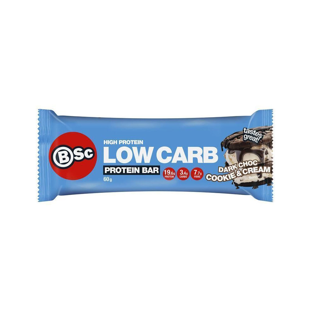 BSc High Protein Low Carb Bar 60g Serve Dark Chocolate Cookie (12 Pack) — image 2
