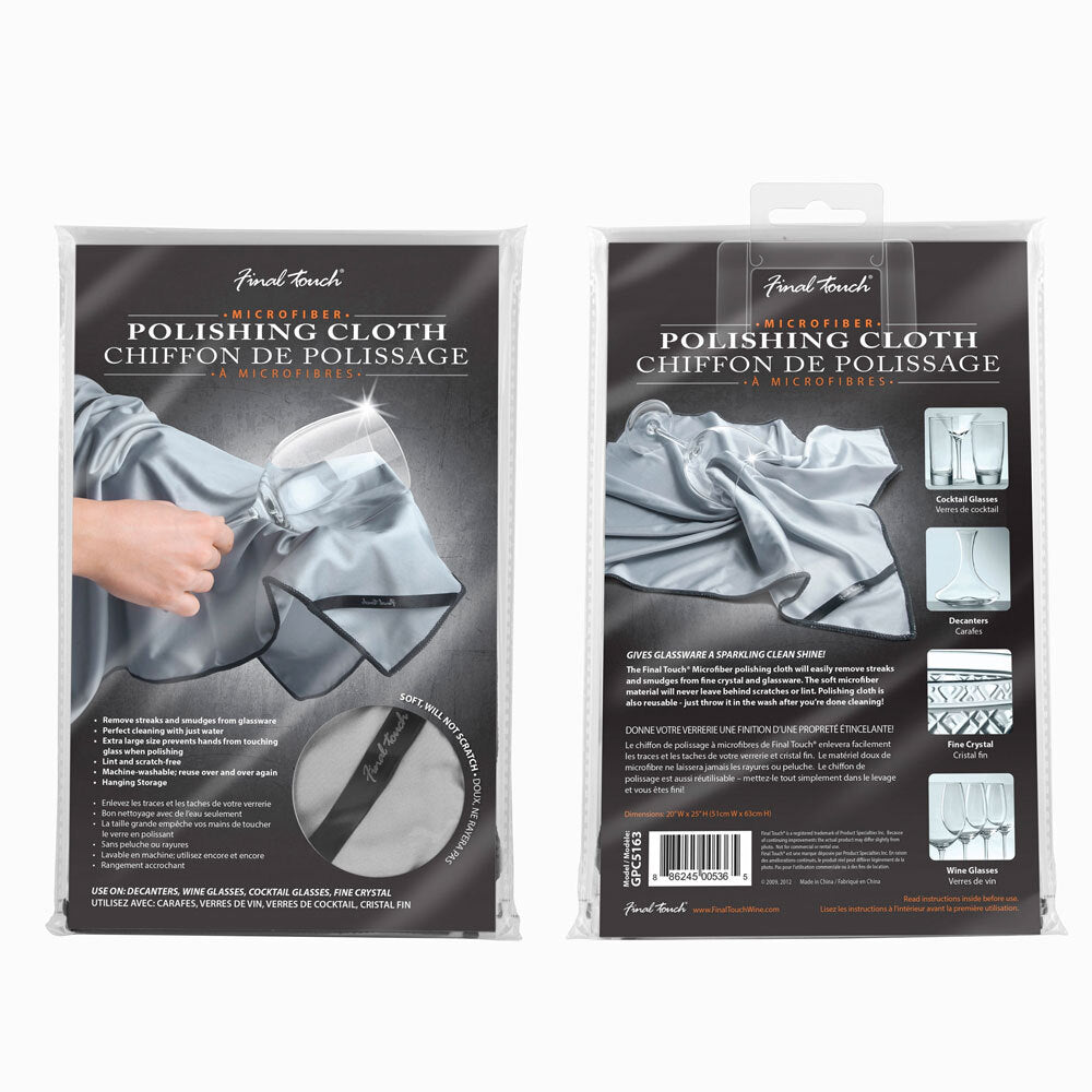 Final Touch Microbfibre Cocktail/Wine/Beer Glass Cleaning Polishing Cloth — image 4