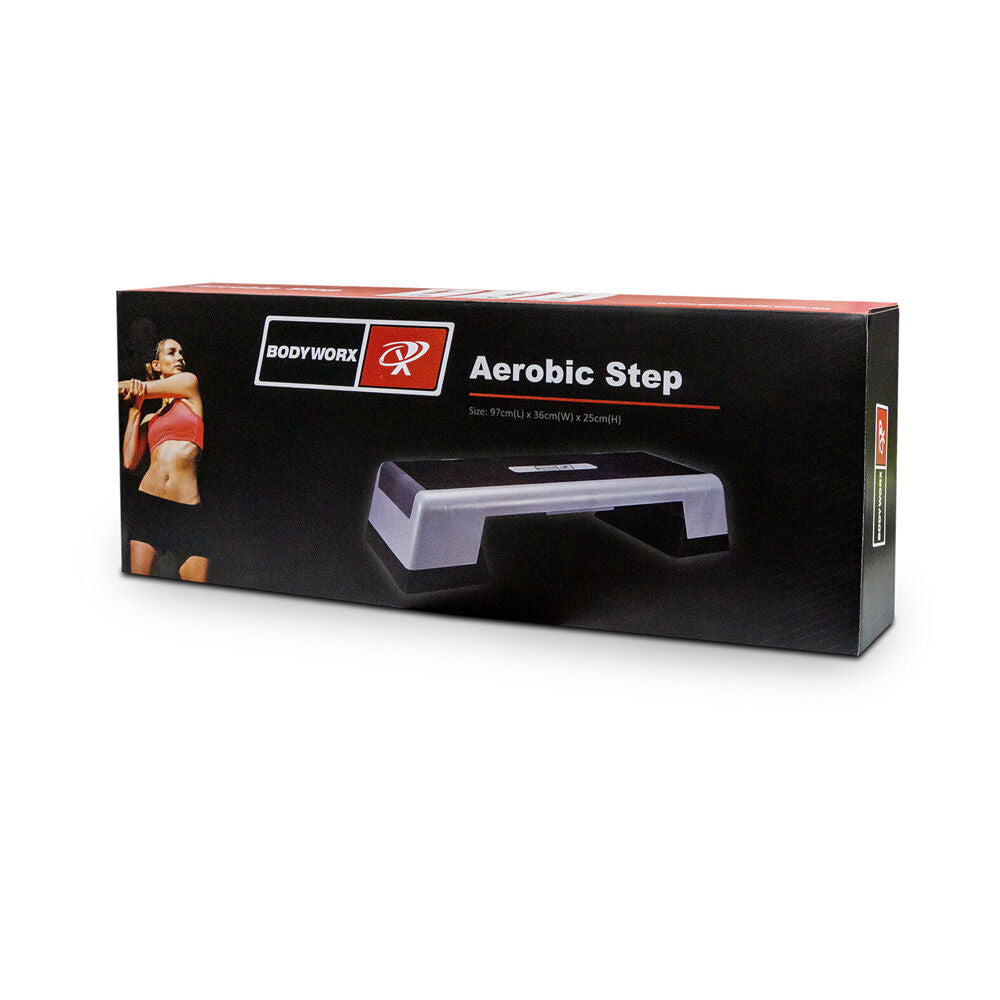 Bodyworx Aerobic Step Adjustable 3 Heights Non-Skid Home Gym 97x36cm Max 100kg — image 2