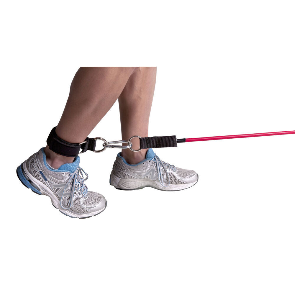 Gofit Padded Ankle Strap Workout Exercise For Power Tubes & Super Band Black (4 Pack) — image 4