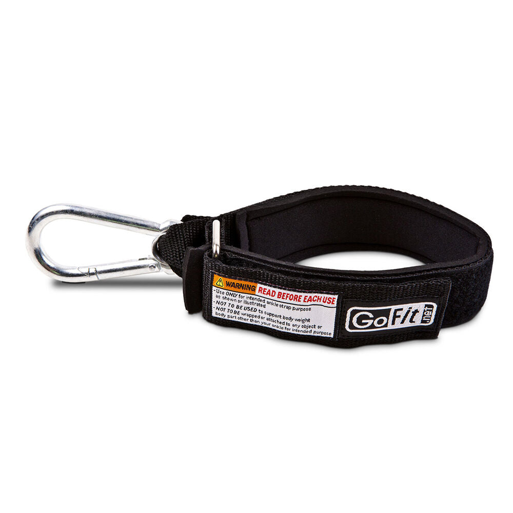 Gofit Black Padded Ankle Strap Workout Exercise For Power Tubes & Super Band