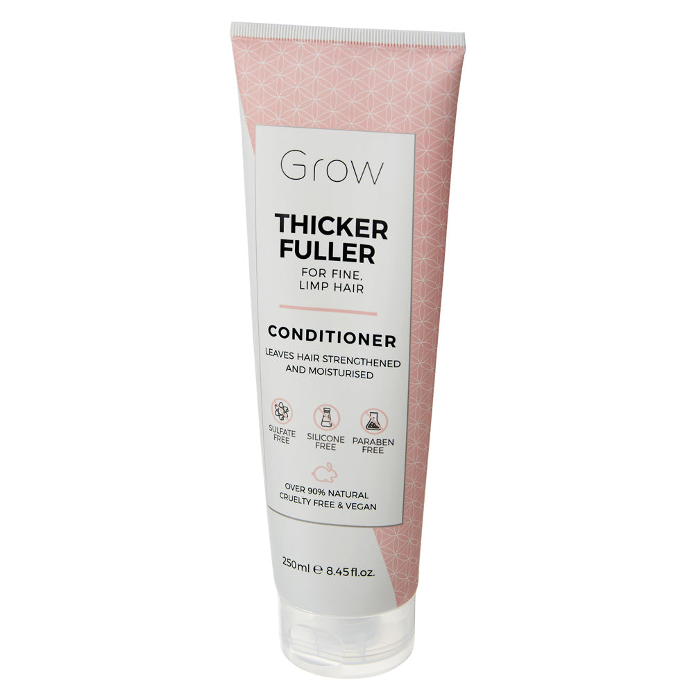 Grow Thicker Fuller 250ml Volume Conditioner Hair/Scalp For Fine/Limp Strand (2 Pack)