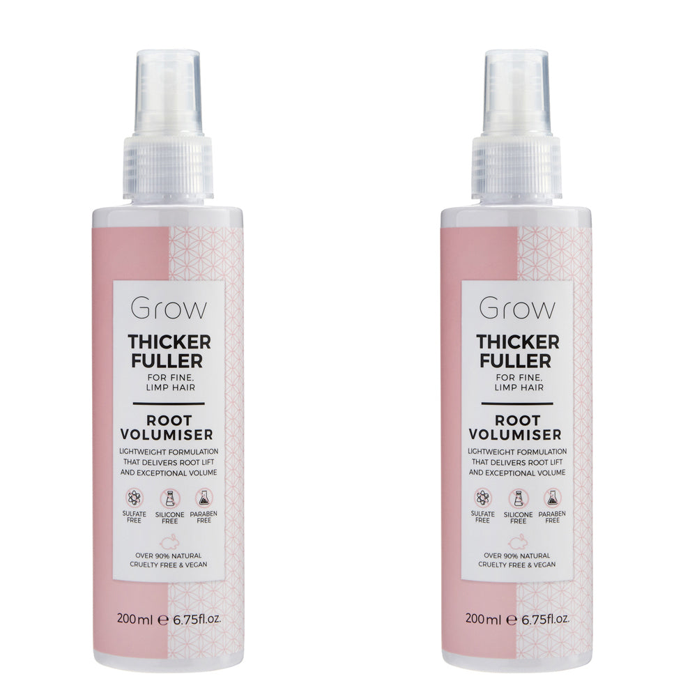 Grow Thicker Fuller Root Volumiser Spray Hair Care/Styling 200ml (2 Pack)
