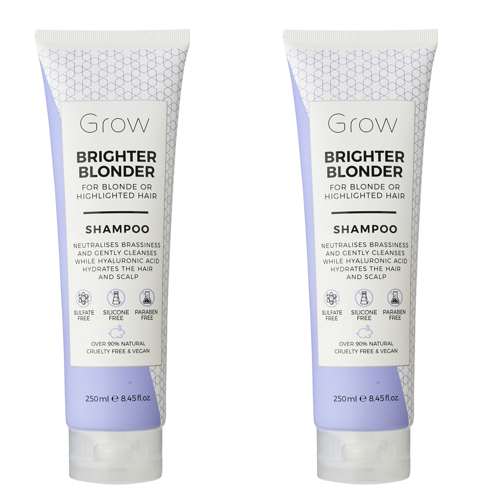 Grow Brighter Blonder 250ml Shampoo Hair Care/Styling Blonde or Highlighted (2 Pack)