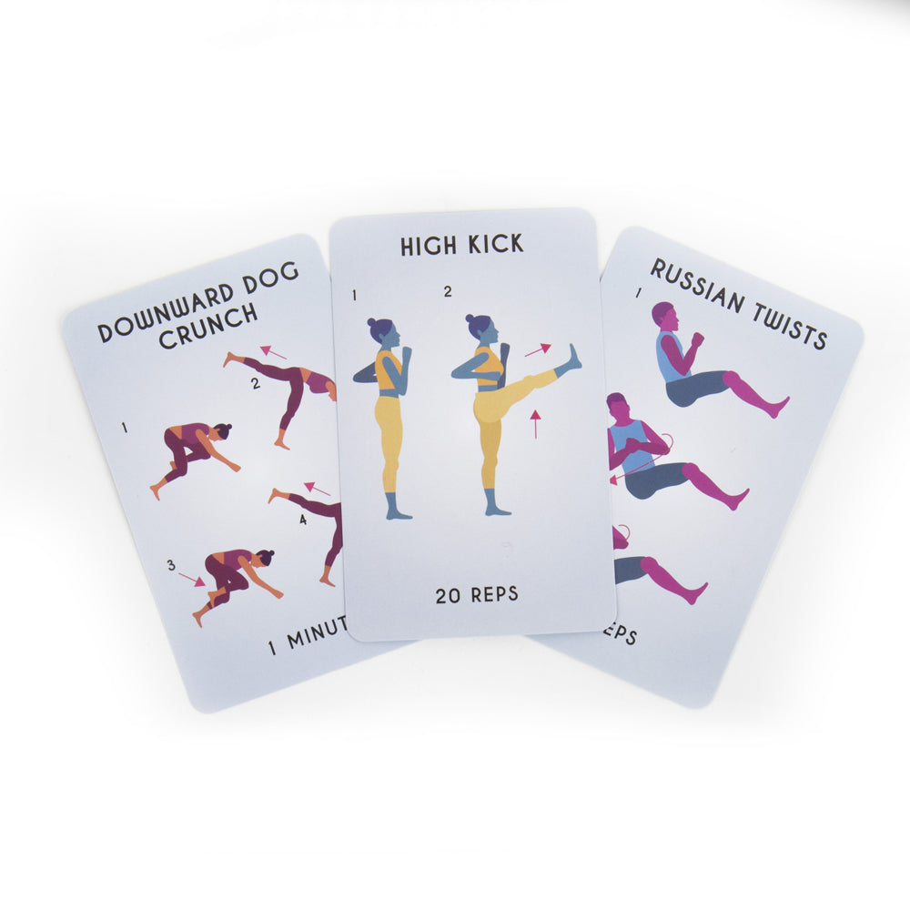 Gift Republic Get Fit Exercises Body Weight Workout Cards Fitness Deck Set (100 Pieces) — image 2