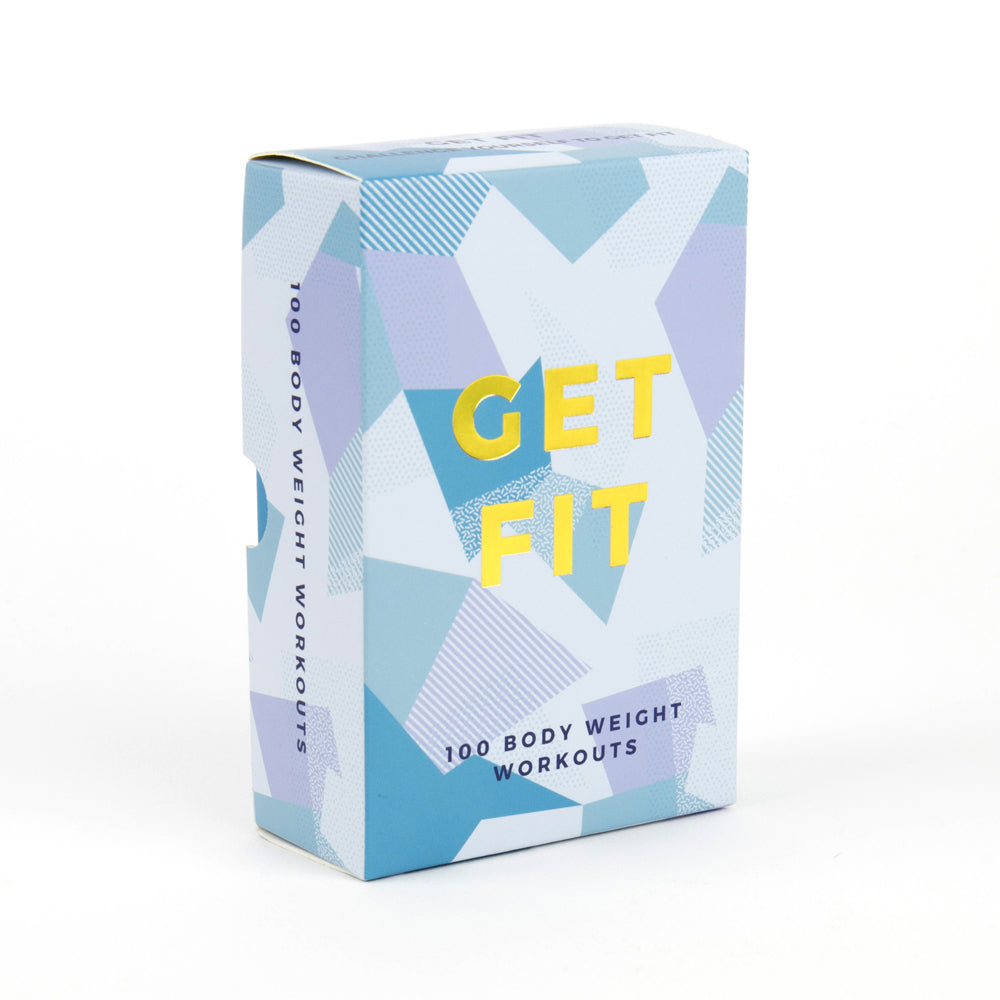 Gift Republic Get Fit Exercises Body Weight Workout Cards Fitness Deck Set (100 Pieces)