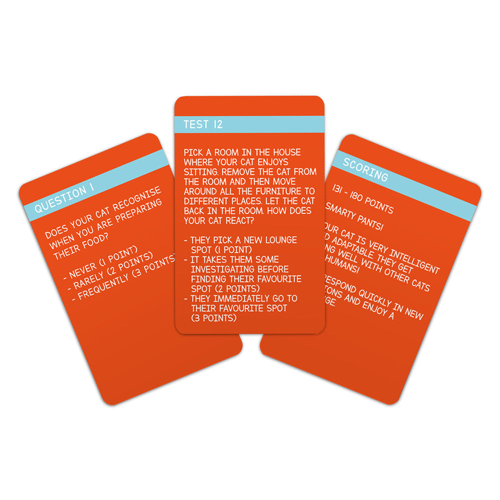 Gift Republic Cat IQ Test Pet Trivia Question Cards Set Challenge Deck (100 Pieces) — image 3