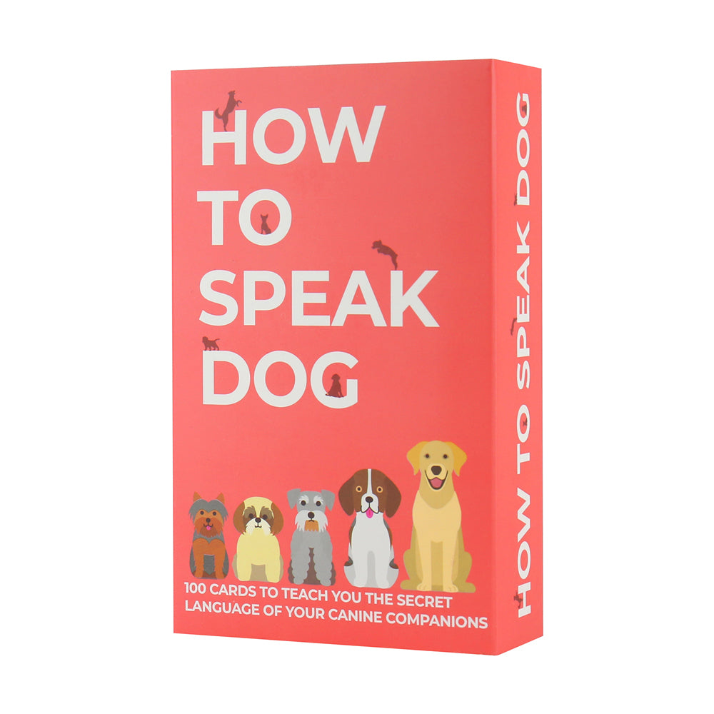 Gift Republic How to Speak Dog Language Cards Deck Trivia Party Game Set (100 Pieces)