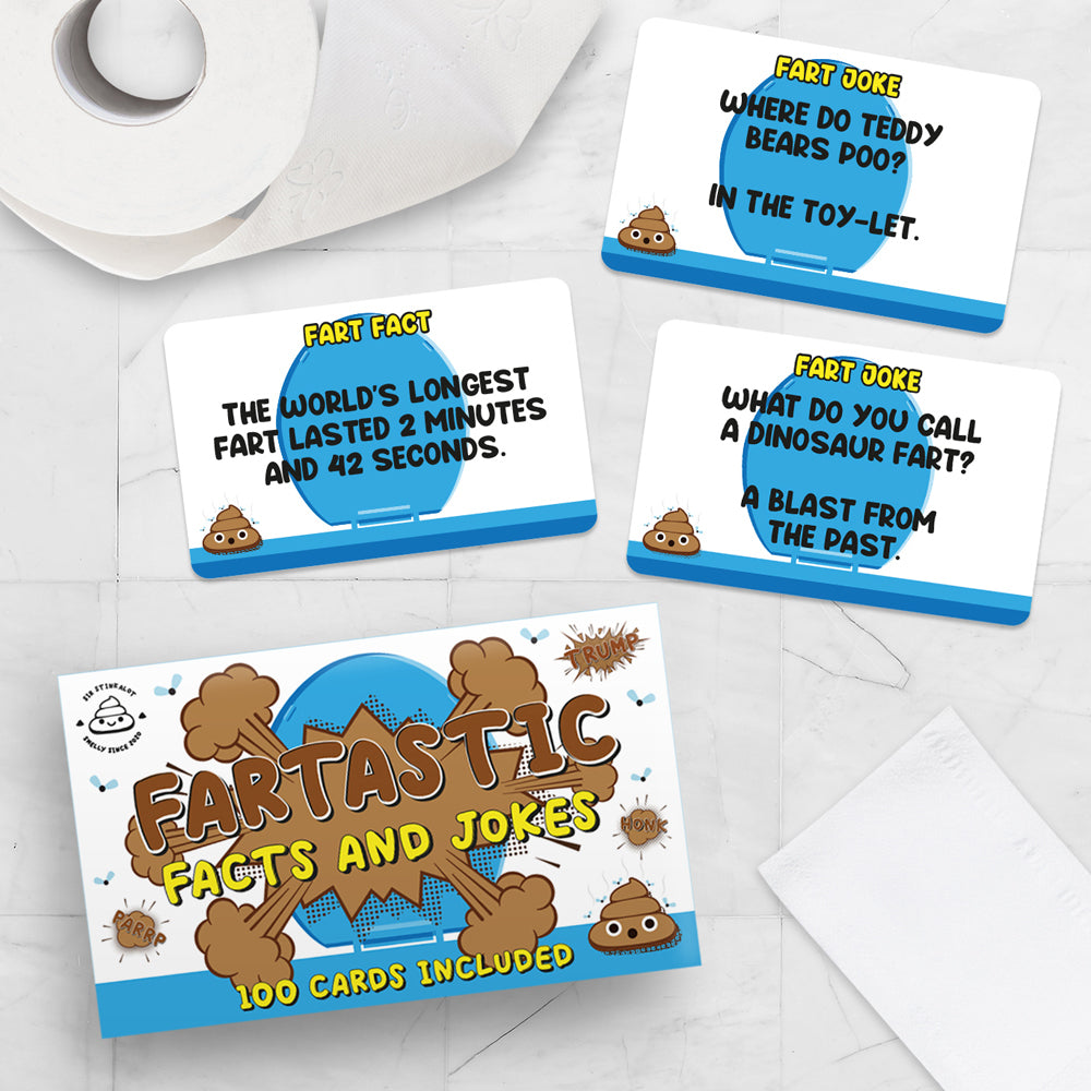 Gift Republic Fartastic Facts & Jokes Cards Set Kids Adult Party Fun Game (100 Pieces) — image 2