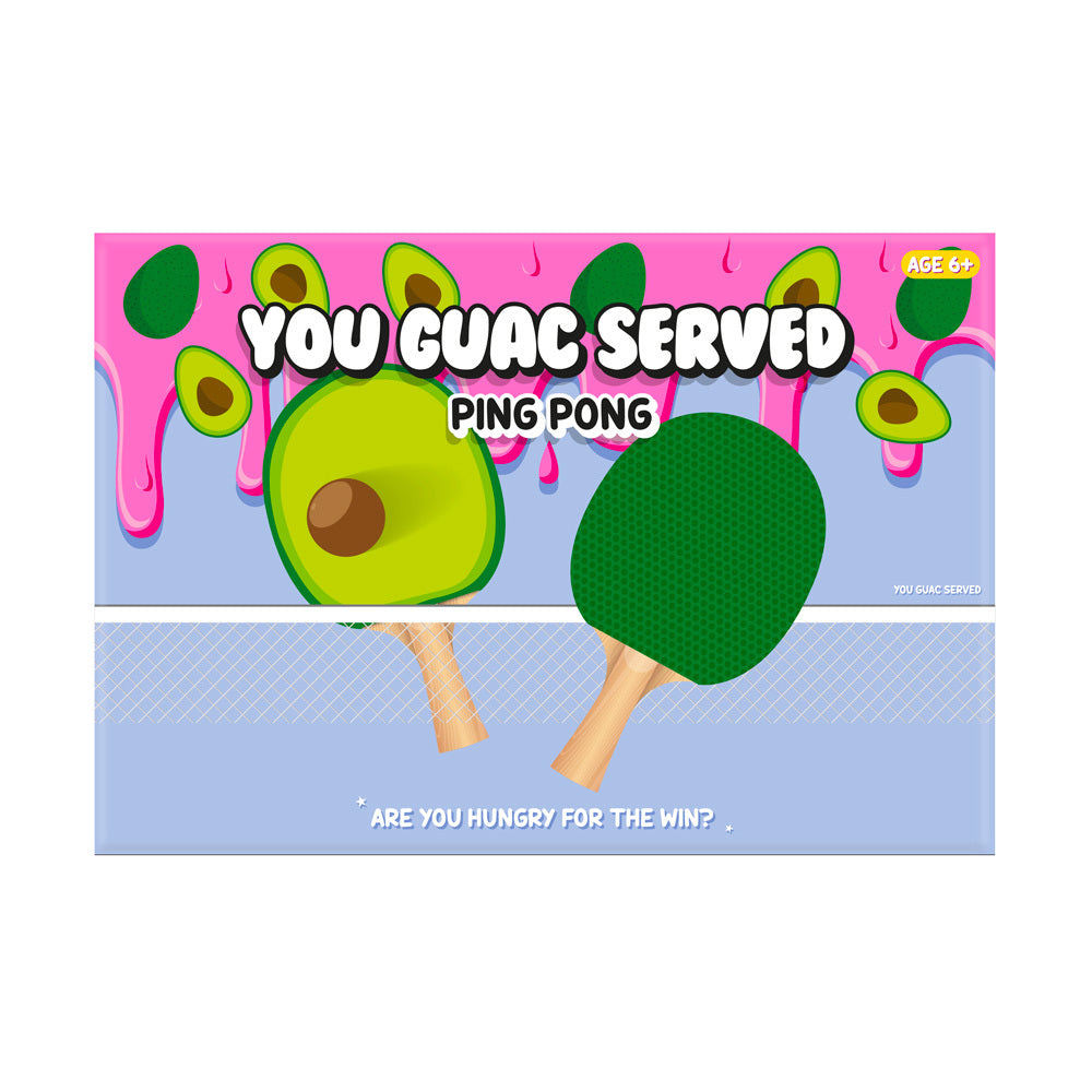 Gift Republic You Guac Served Ping Pong Table Tennis Ball Bat Sport Game Set (5 Pieces) — image 2