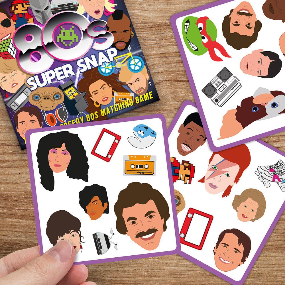 Gift Republic 80s Super Snap Party Matching Game Pairing Cards Deck Set (60 Pieces) — image 2