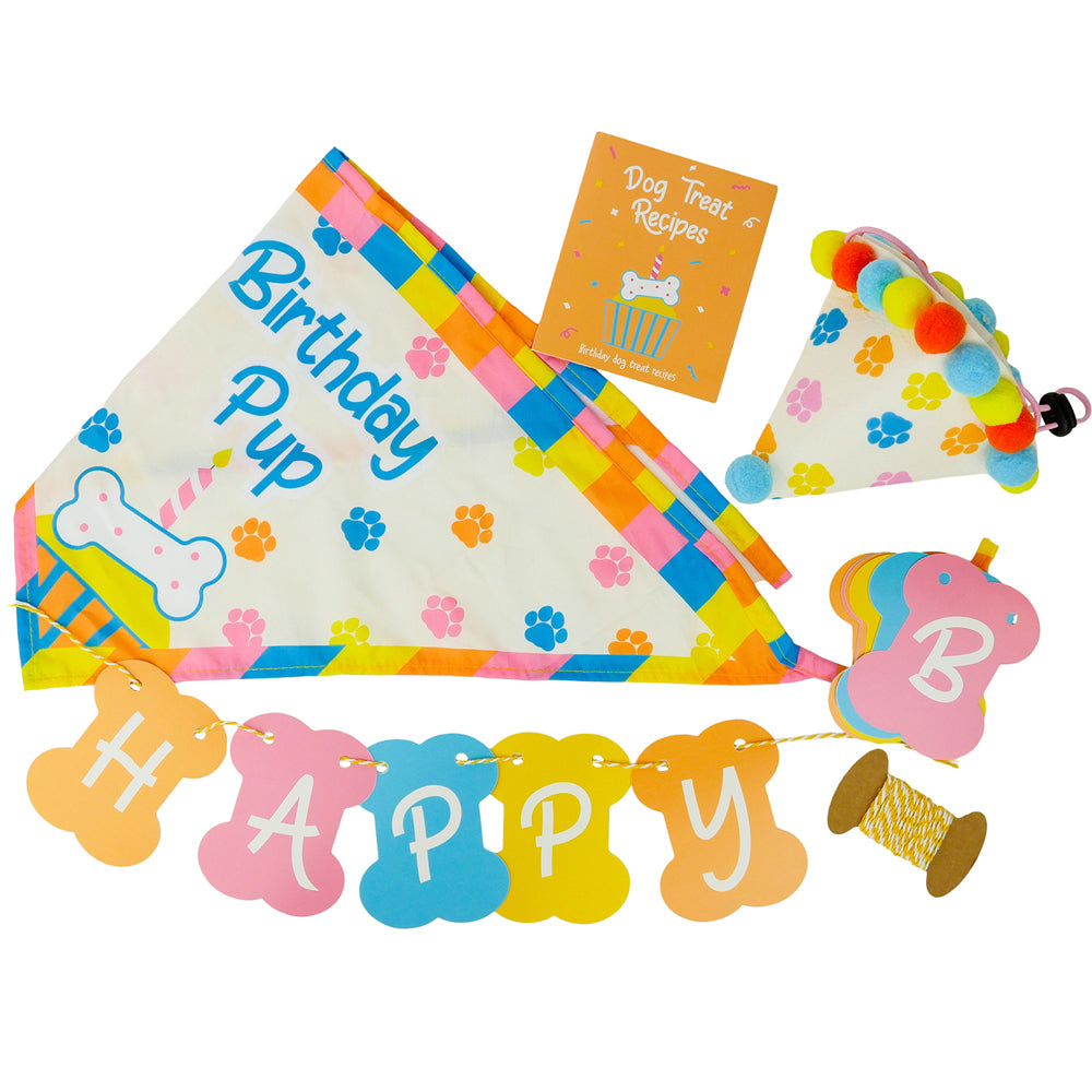 Gift Republic Pet Puppy/Dog Birthday Celebration Kit w/ Treat Recipe Book — image 2