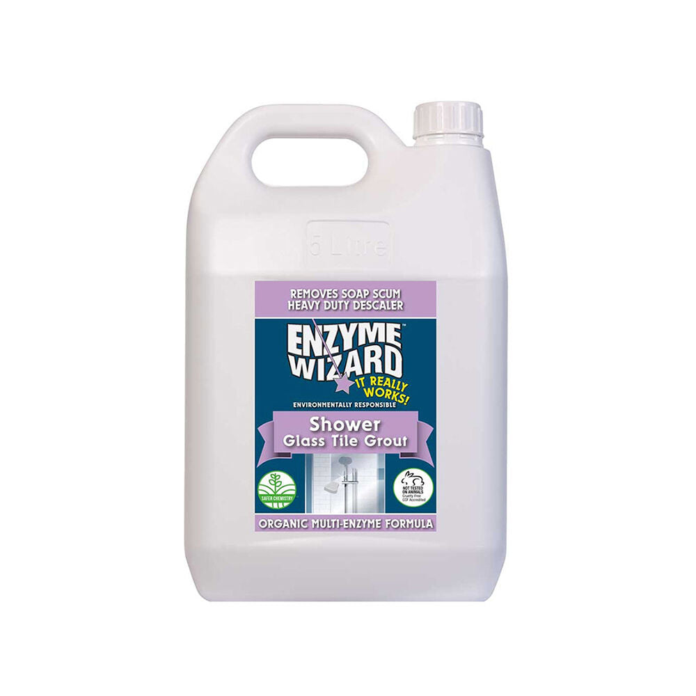 Enzyme Wizard Shower Glass Tile Grout Cleaner Organic Multi Enzyme Formula — 5l
