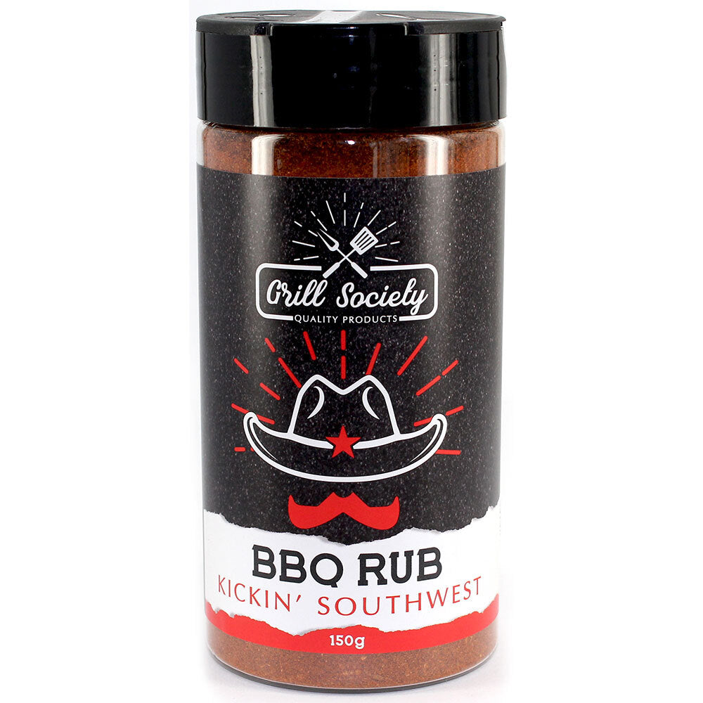 Grill Society 175g BBQ Rub - Kickin’ Southwest Meat/Poultry Seasoning Herb Spice