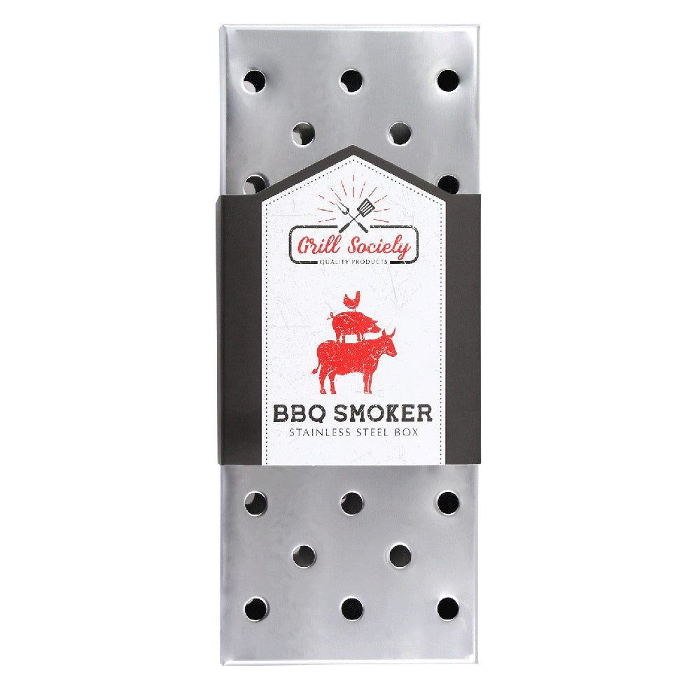 Grill Society 23cm Stainless Steel BBQ Smoker Box Barbecue Smoking Smoke Tool
