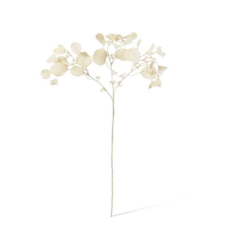 E Style Artificial 67cm Plastic/Fabric Eucalyptus Flower Decor Spray Cream