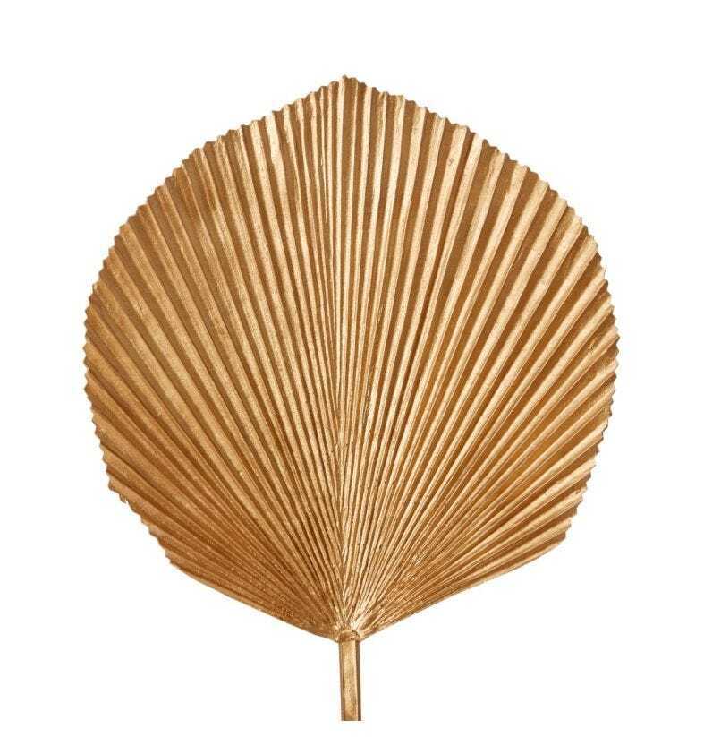 E Style 80cm Plastic Fan Palm Leaf Artificial Fake/Faux Home Room Decor Gold — image 2
