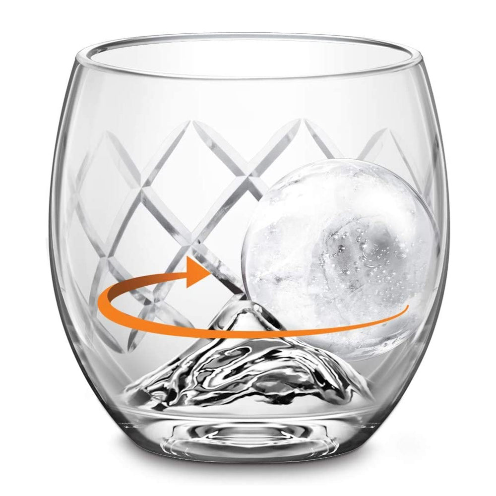 Final Touch 100ml Hand-Etched On The Rock Whisky Glass w/ Ice Mould/Jigger (5 Pieces) — image 4