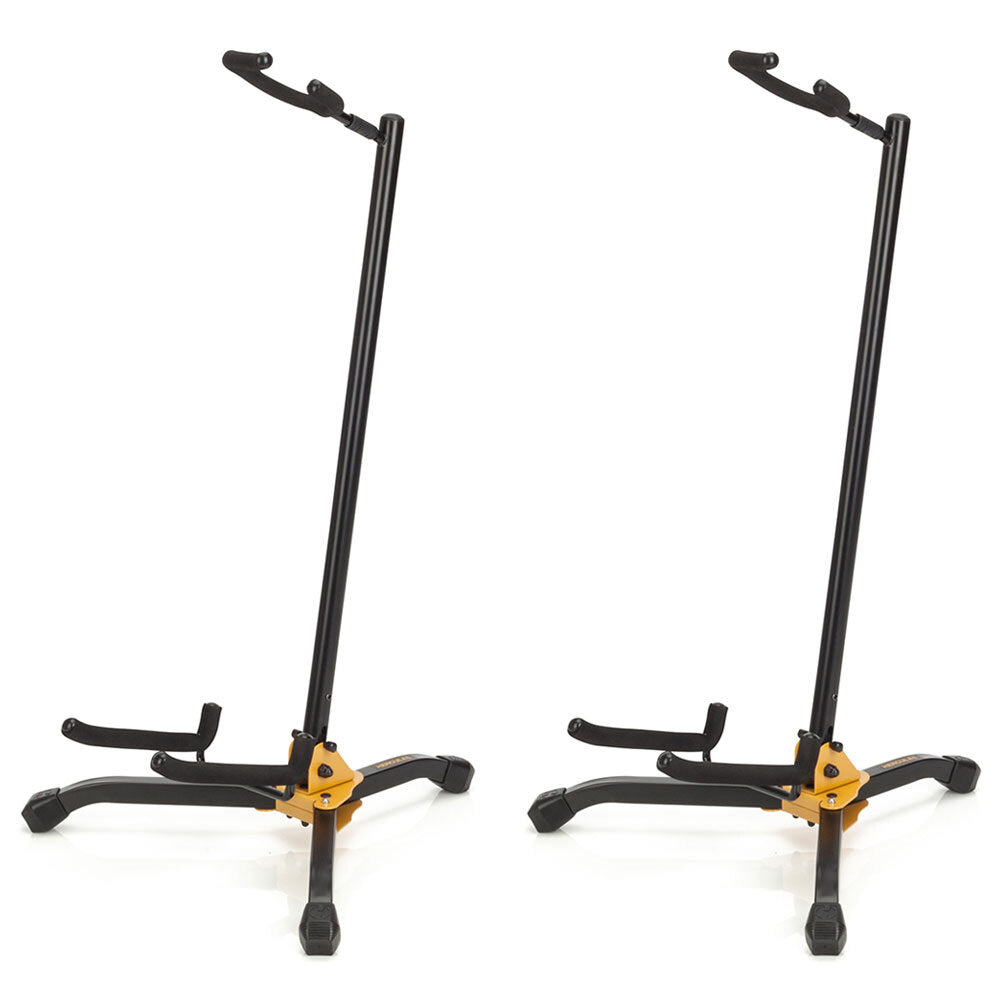 Hercules Shoksafe Electric/Bass/Acoustic Guitar Stand/Holder Folding Rack BLK (2 Pack)