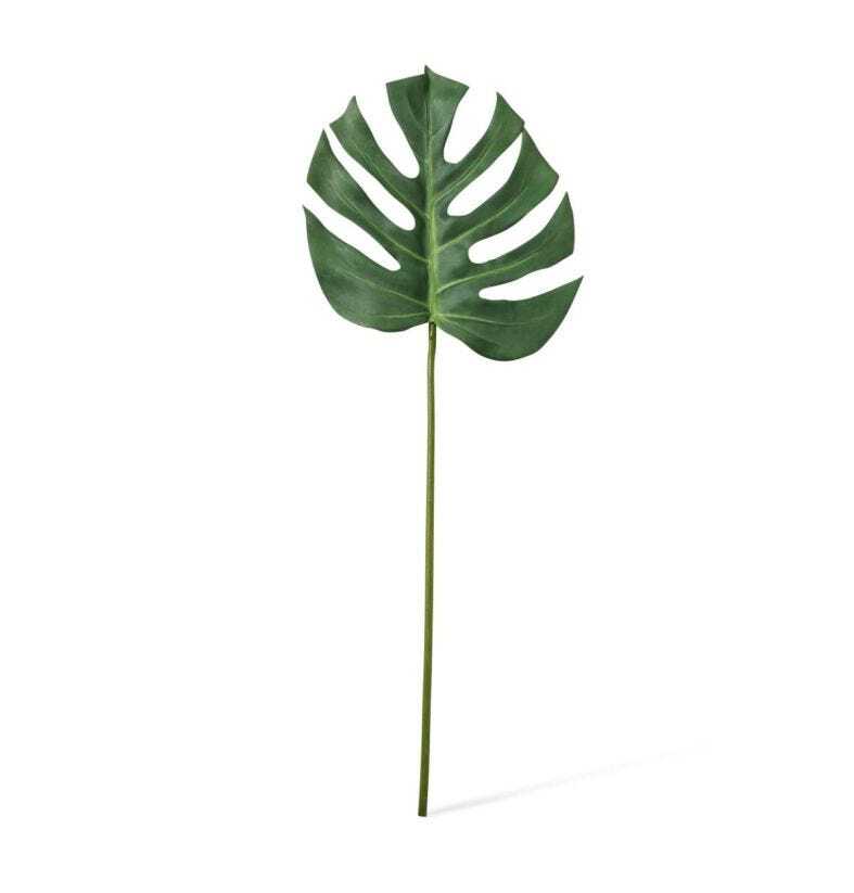 E Style 75cm Plastic Monstera Lush Stem Artificial Fake/Faux Decor Green