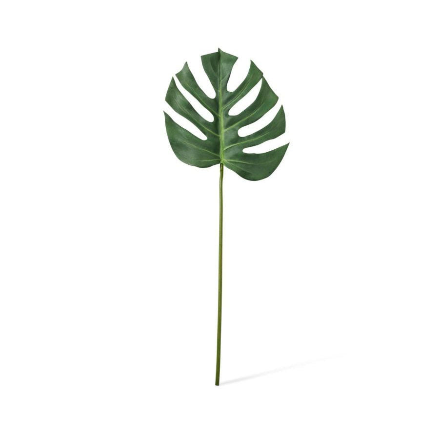 E Style 75cm Plastic Monstera Lush Stem Artificial Fake/Faux Decor Green (3 Pack) — image 2