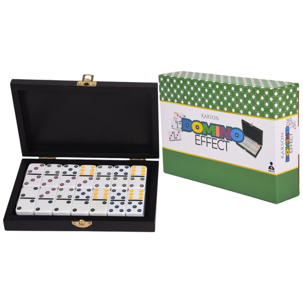 Karson Domino Effect Wooden Board Game Set w/ Case 6y+ 20.5x13.7x3.7cm (28 Pieces) — image 2