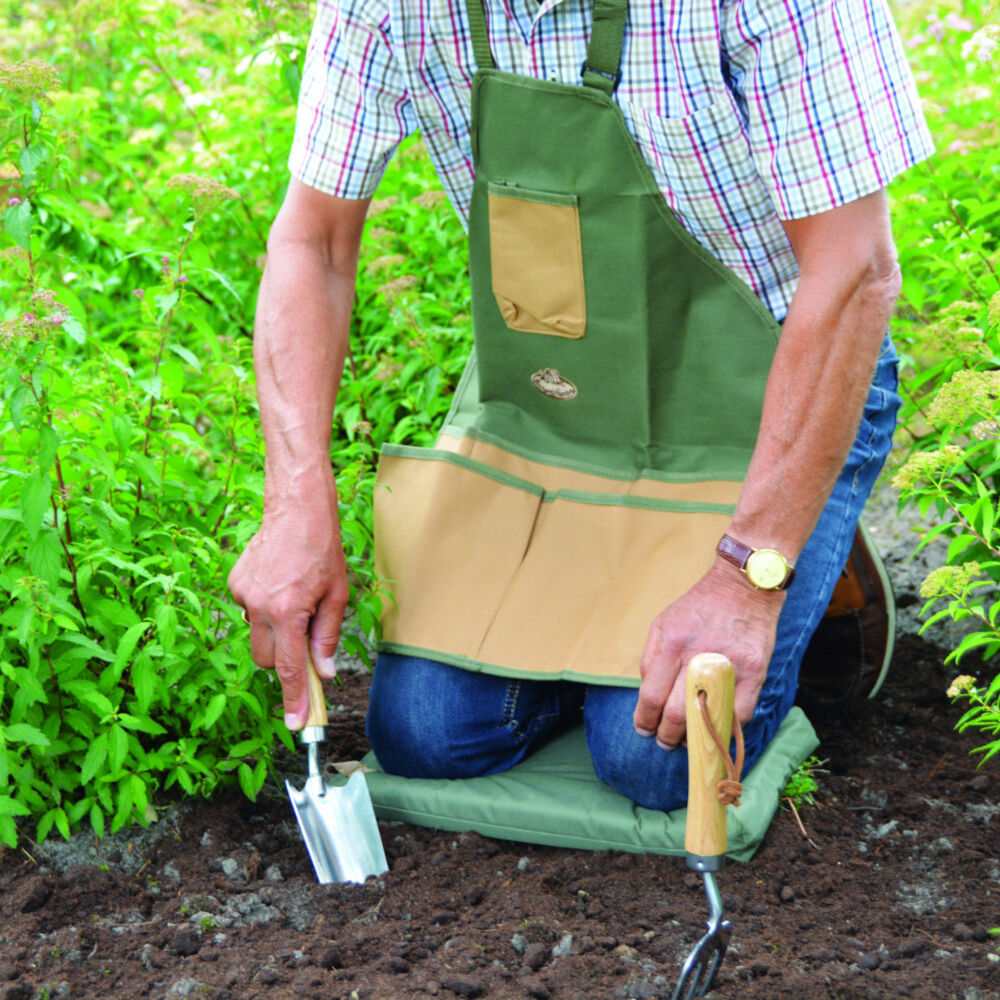 Esschert Design Garden Apron w/ Tool Pockets Accessory Holder Adjustable Green — image 3