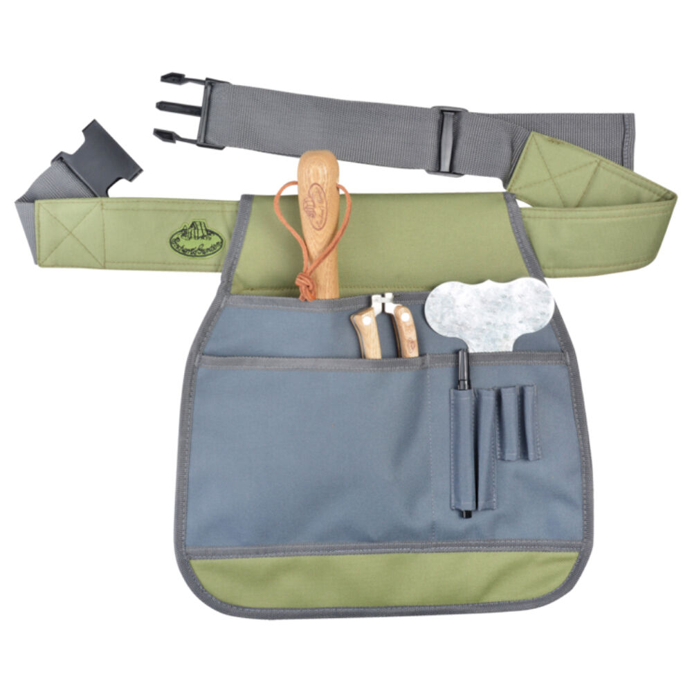 Esschert Design Grey/Khaki Adjustable Strap Garden Tool Belt Compartment