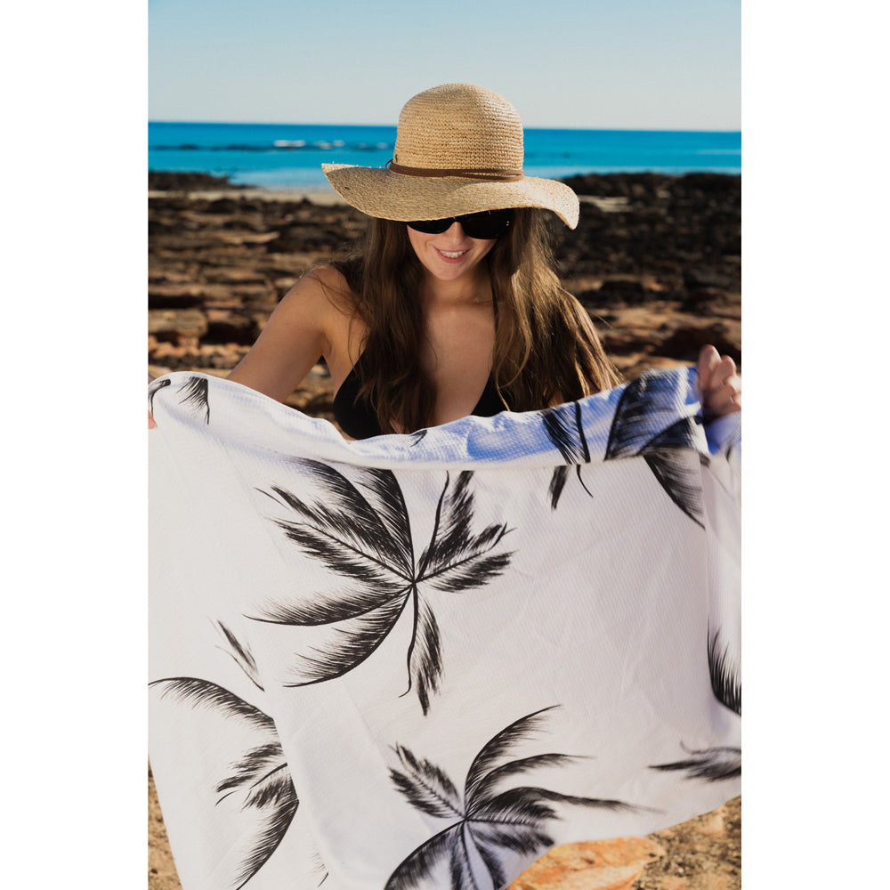 Good Vibes Eco Microfibre Beach Pool Towel Quick Drying 160x80cm Havana Print — image 3