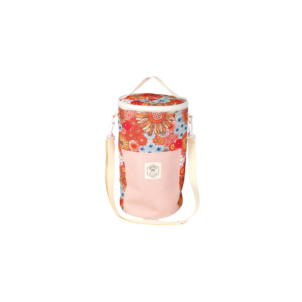 Good Vibes Barrel Cooler Bag Retro Summer Print Camping Outdoors 34x20 cm