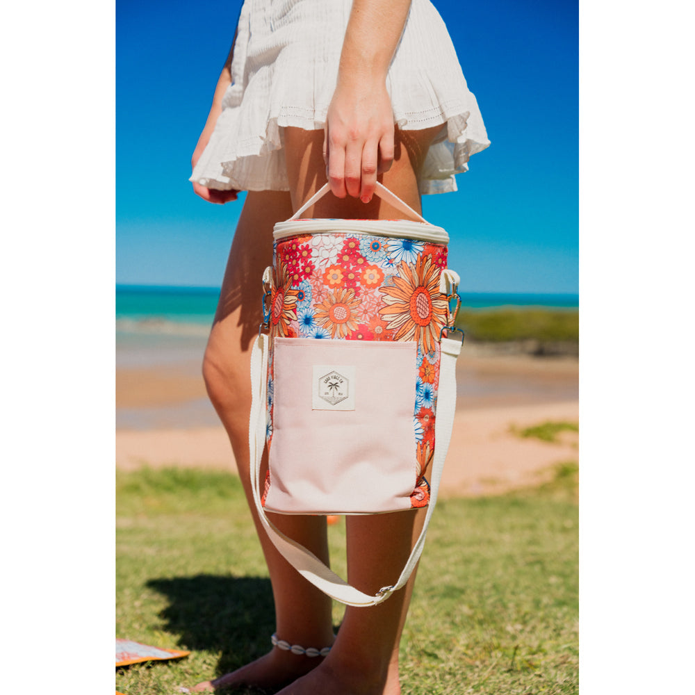 Good Vibes Barrel Cooler Bag Retro Summer Print Camping Outdoors 34x20 cm — image 2