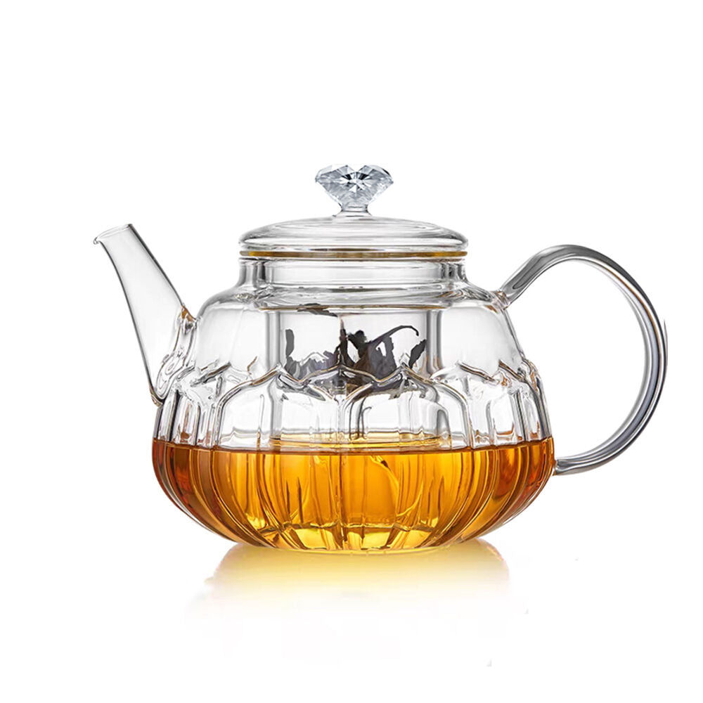 NF Living Glass Teapot with Filter 1000ml Clear Solid