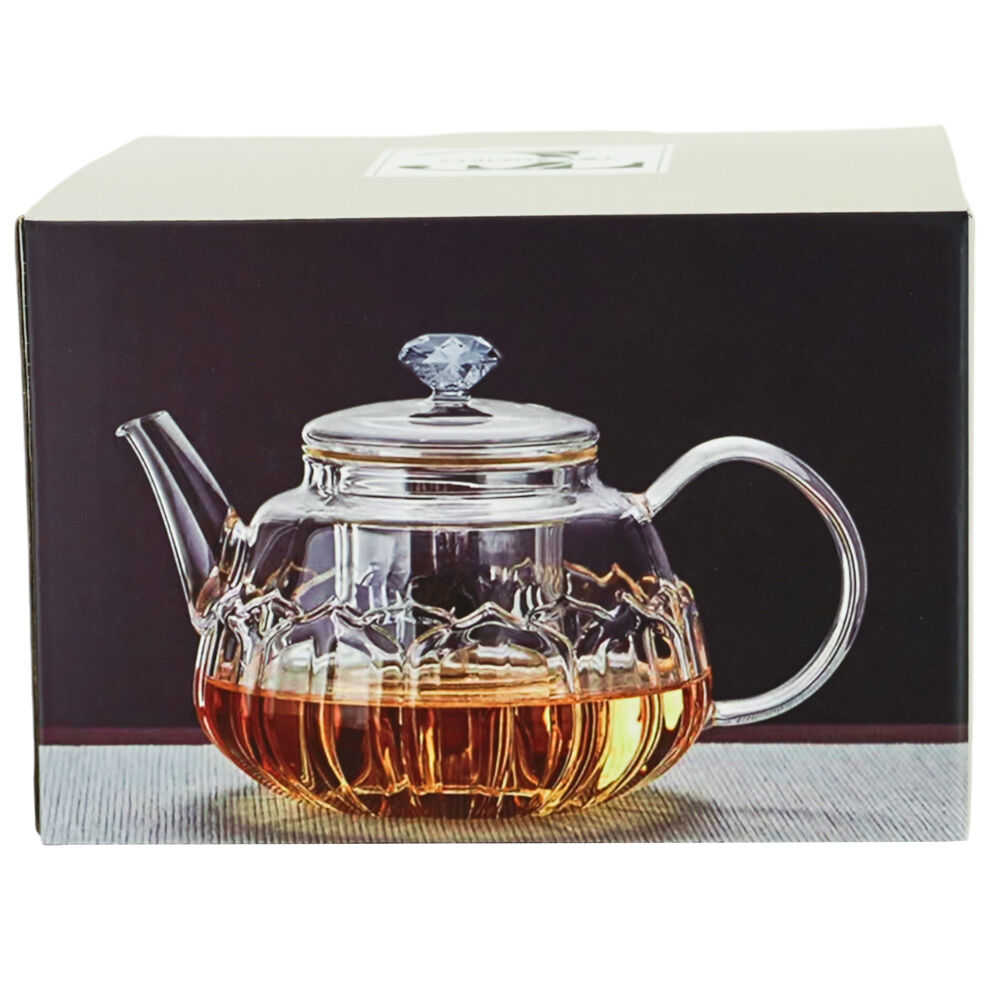 NF Living Glass Teapot with Filter 1000ml Clear Solid — image 7