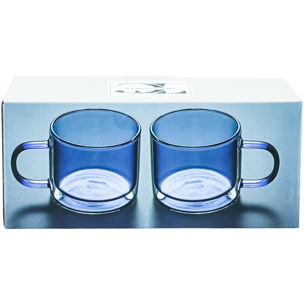 NF Living Serving Hued Cups 250ml Solid Double-Walled Blue (2 Pieces) — image 5