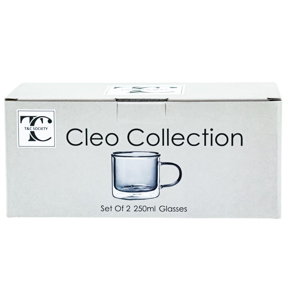 NF Living Serving Hued Cups 250ml Solid Double-Walled Grey (2 Pieces) — image 3