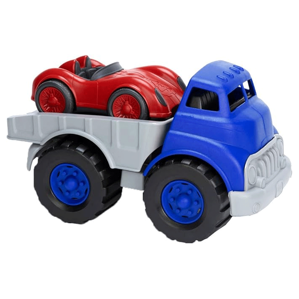Green Toys Childrens/Kids Flatbed with Red Race Car Vehicle Playset Toy 1+ — image 2