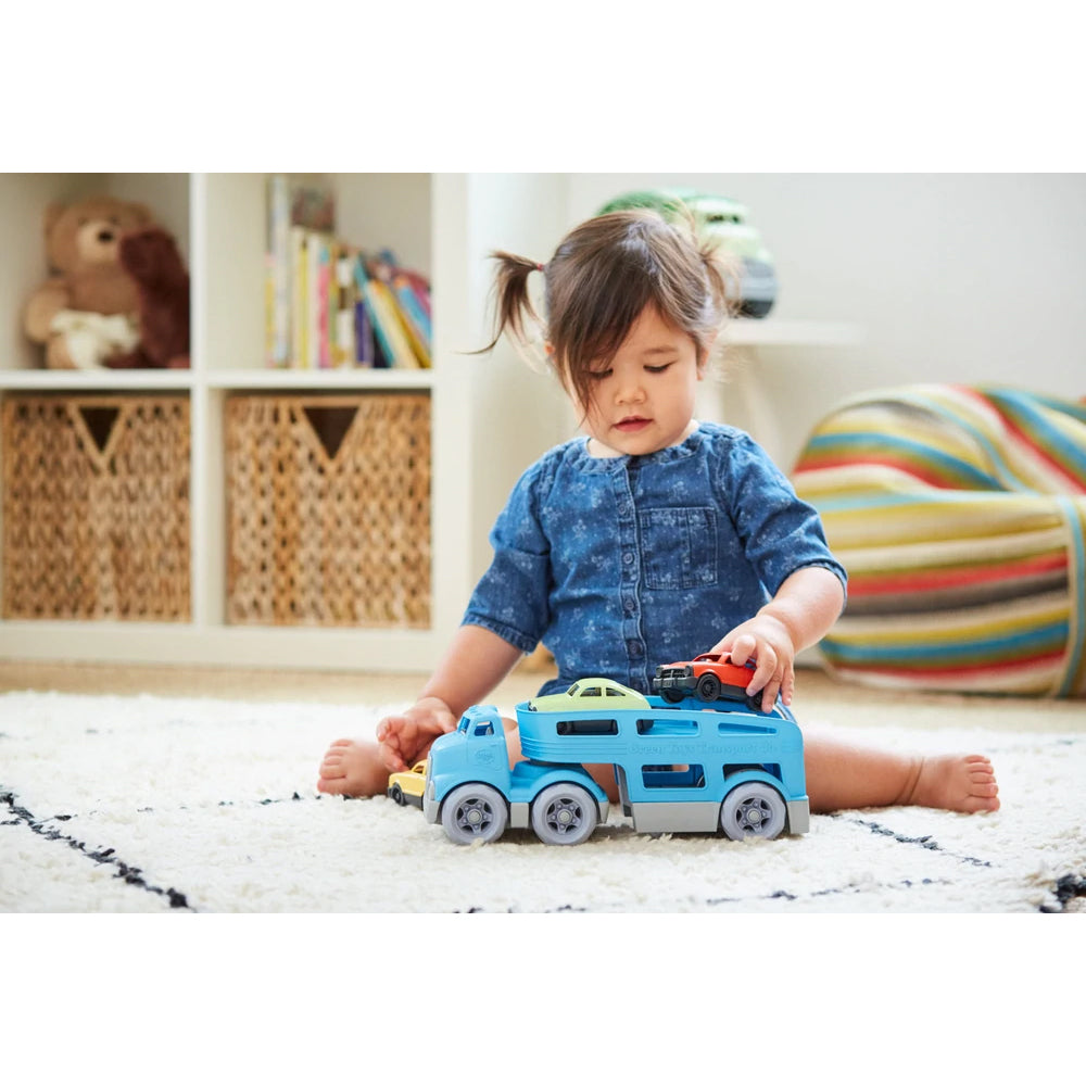 Green Toys 4pc Car Carrier Kids Transport Vehicle Play Toy Set — image 4
