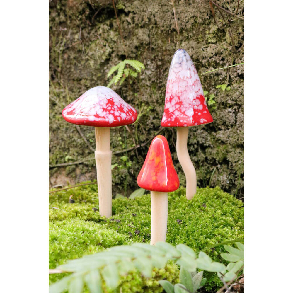 LVD Porcelain Jiggle Mushroom Cajun Sculpture Home/Office Decor Small 15.5cm — image 2