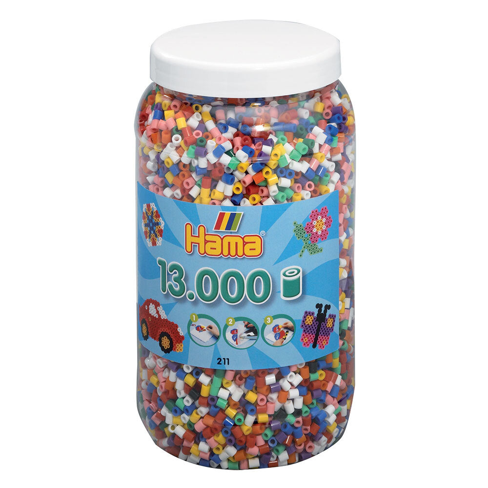 Hama Beads Bold Mix Tub Kids/Children Building Activity Fun Toy 5y (13000 Pieces)