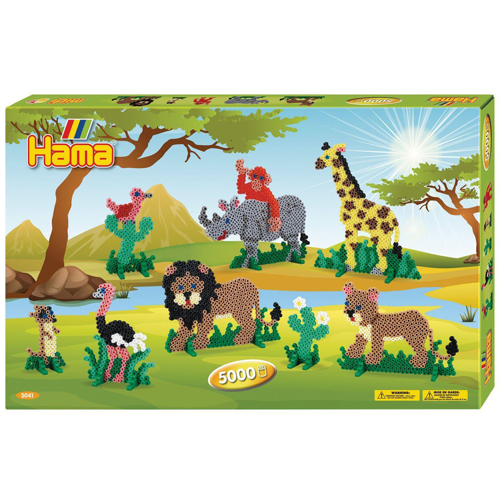 Hama Safari Beads Kids/Children Building Play Toy Giant Gift Box 5y+ (5000 Pieces)