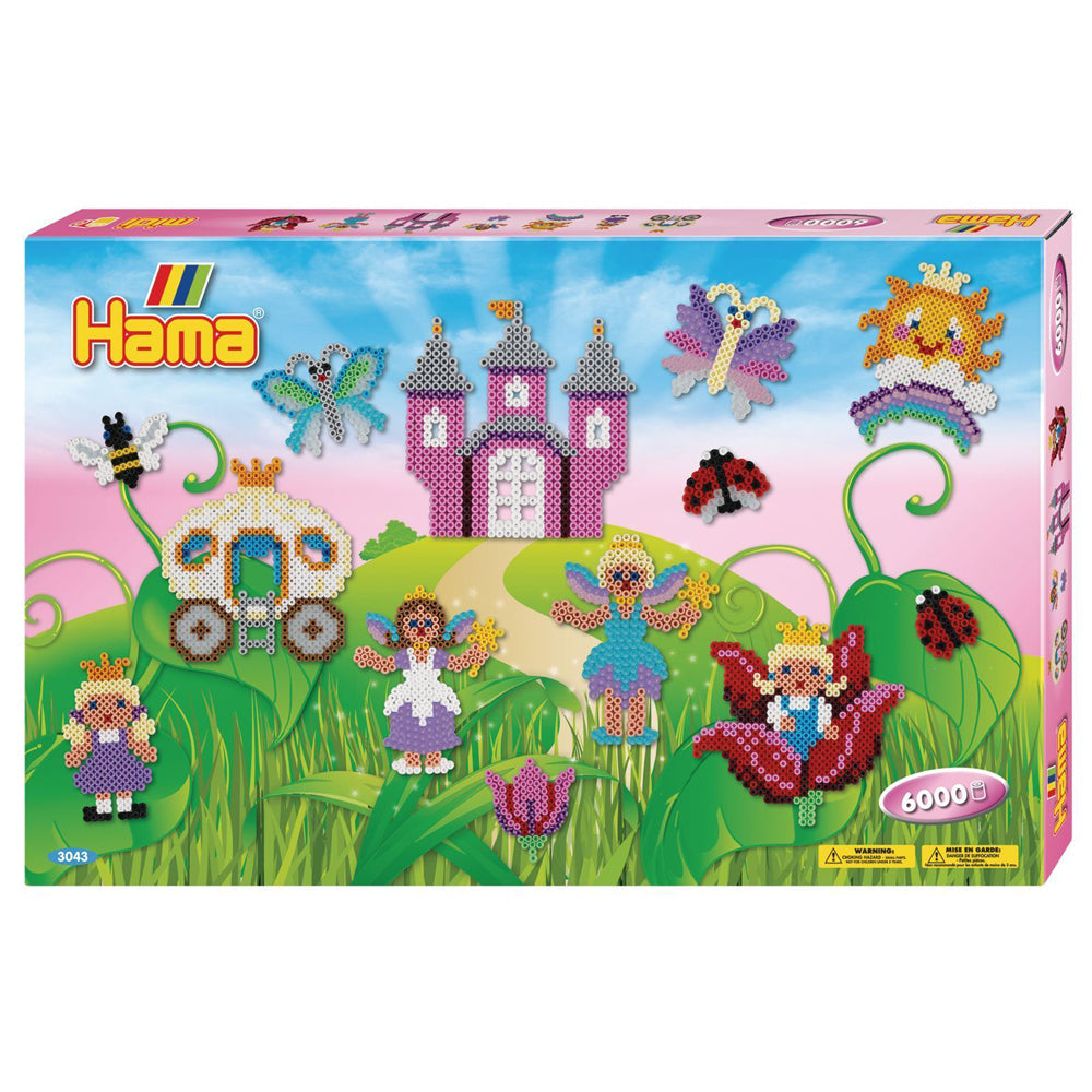 Hama Fairies Beads Kids Play Building Activity Toy Giant Gift Box 5y+ (6000 Pieces)